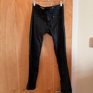 NWOT AG JEANS BLACK MOTO LEGGING JEANS, SIZE 27
